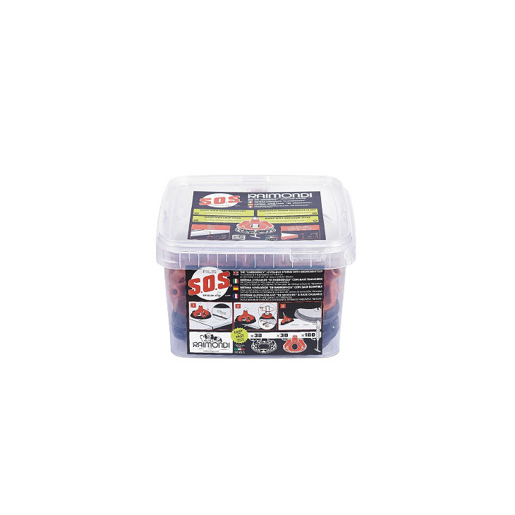 SOS kit 100 stk base, 30 stk Cap og 30 stk anti-ripe skive 1,5 mm fug. 3-20 mm