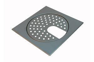 Slukrist 20x20 cm børstet stål med uthugg