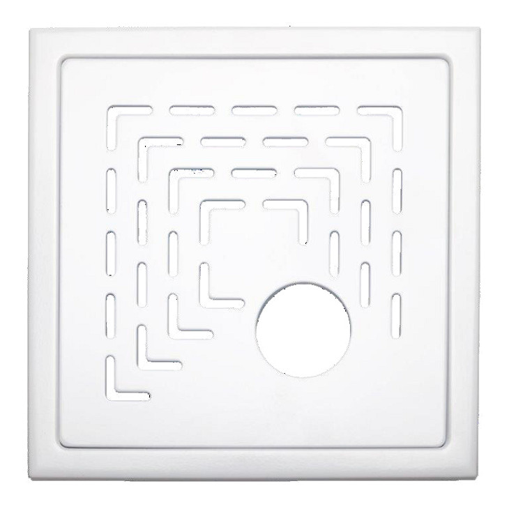 Design Slukrist N°19 20x20cm hvit matt stål m/uthugg