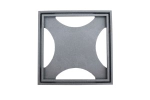 Slukrist Tile In 20 x 20 cm Stone Finish Mørk Granitt