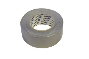Sølv tekstiltape 48 mm x 50 meter