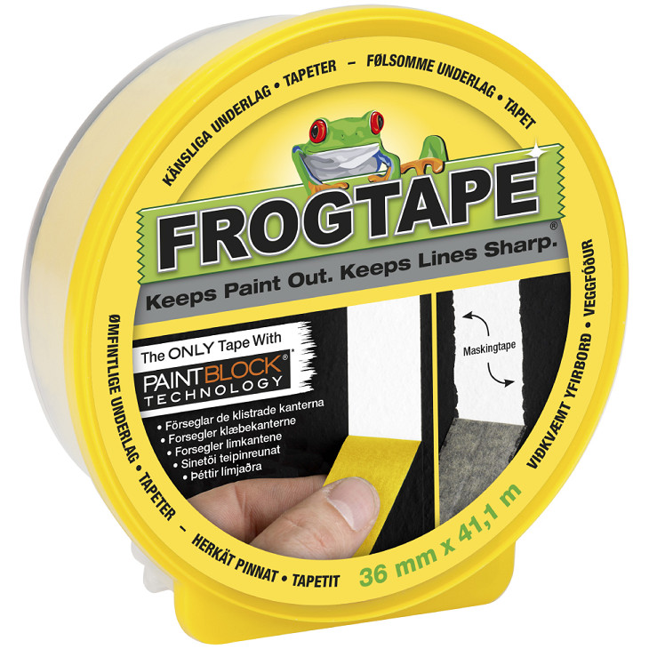 FrogTape maskeringstape Delicat. GUL 36mm x 41,1m
