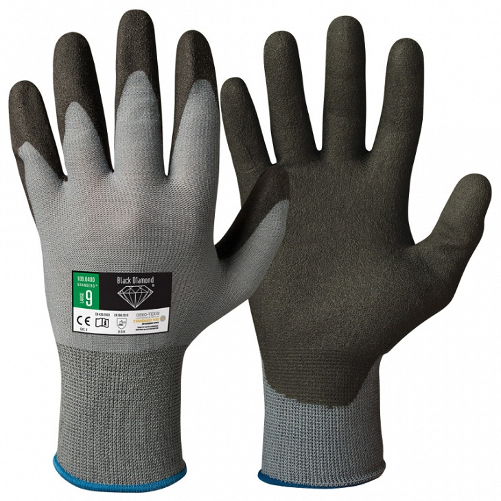 Nylonhansker Black Diamond m/skumbelegg i PVC