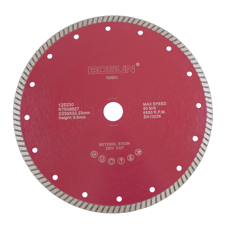 Diamantblad turbo 230/22,2 mm Bosun Rød