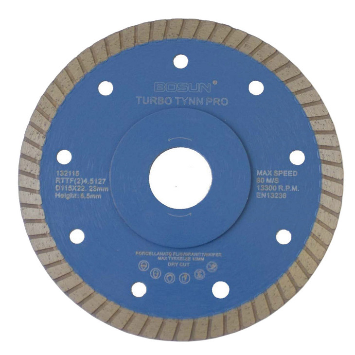 Diamantblad turbo tynn 115/22,2 mm Bosun Pro Blå