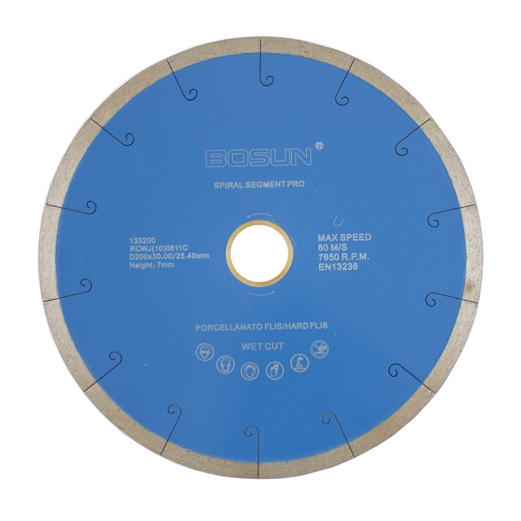 Diamantblad spiralsegment 200/30-25,4 mm Bosun Pro Blå