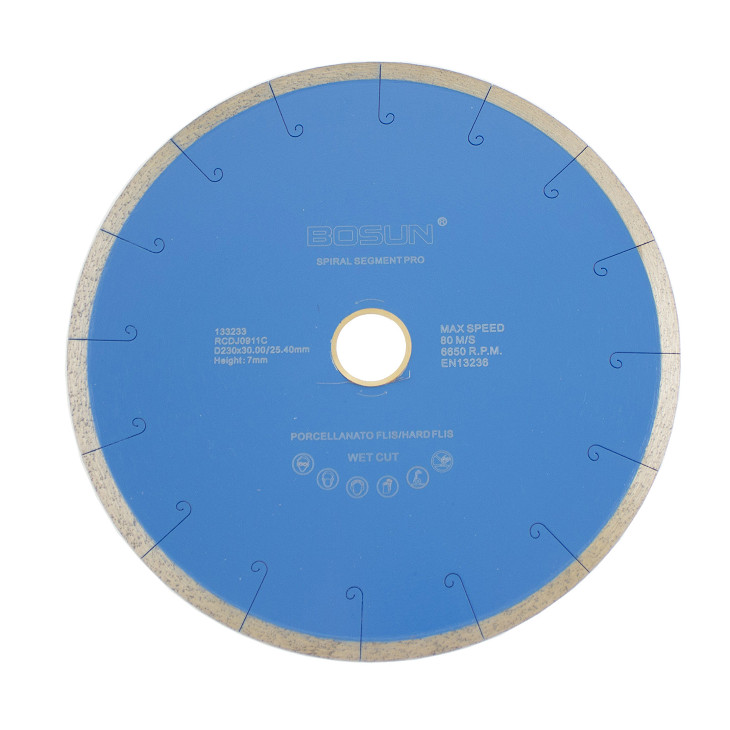 Diamantblad spiralsegment 230/30-25,4 mm Bosun Pro Blå