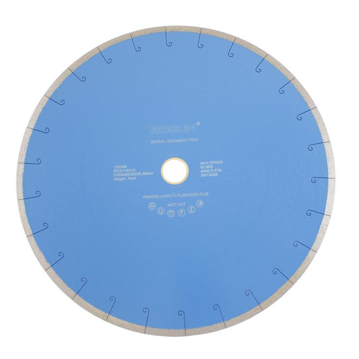 Diamantblad spiralsegment 350/30-25,4 mm Bosun Pro Blå