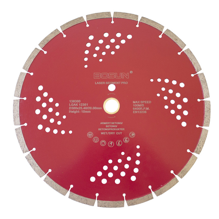 Diamantblad segment 300/25,4-20 mm Bosun Pro Rød