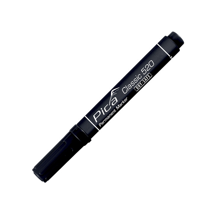 Pica Classic Merketusj vannfast 1-4 mm rund, sort