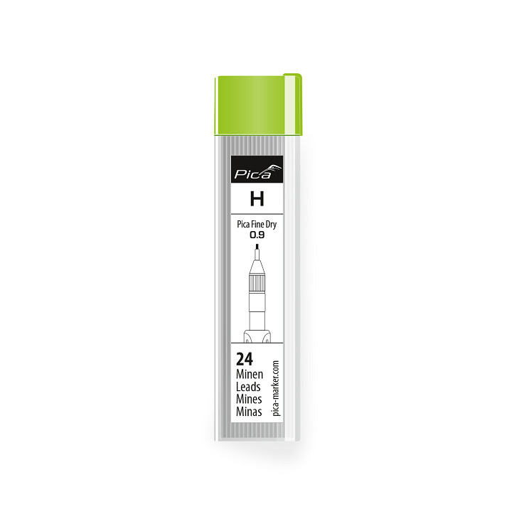 Pica Fine Dry Refill 24 x graphite grå ekstra hard