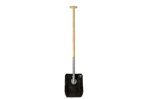 Bjärnums byggspade 60K i herdet stål, høyde 124 cm